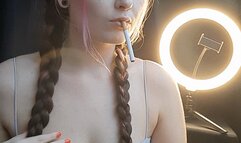 French inhales nose exhales