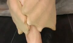 Pantyhose dildo nylon handjob by Macy Kiss