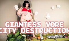 Custom! Giantess Vore City Destruction Subtitles Eating Houses and Cars Gaining Weight Vore Feedism with Fat Belly Play Goddess Alara Glutton