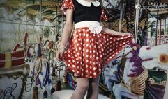 355 Rebeka Black as Minnie Mouse cosplay costume in carusel