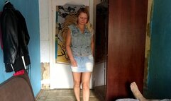 A blonde rides the cock