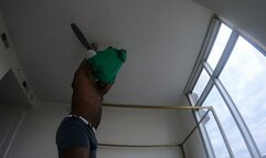 Giant black man farts on tiny roommate POV