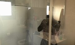 Rubber doll take shower