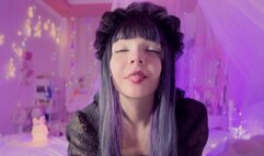 A cat girl is having fun with pussy