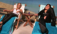 Tight Leather Biker Babes’ Naughty Vacation! HD