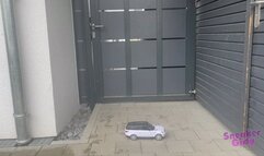 Sneaker-Girl Sandy - Toy Car Crush with pure feet