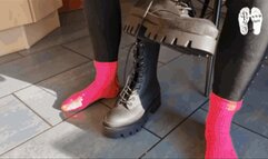 Testing her new Winter Boots 2