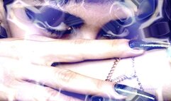 Dark eyes and long nails worship to mesmerize your mind