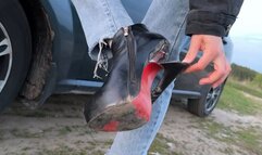 CRUSH HEELS Tanya tries to break her heels