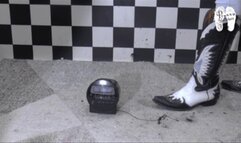 Radio clock under Cowgirl Boots