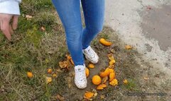 she runs with her dirty Flia over a Jacket