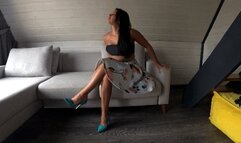 Jerk off while I do dangling and toe topping Da