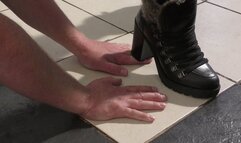 Jenny's Hand Trampling Boots CLOSE UP (4K)