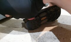 Slave licks my dirty shoes, and then my carpet!