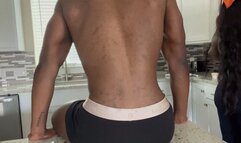 black man farts on girlfriend while she eats