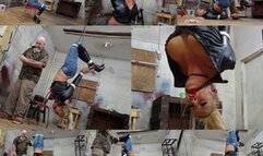 Busty blonde hangs helplessly from the trapeze bar (MP4 SD 3500kbps)