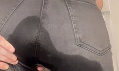 bathroom desperation in jeans