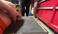 The dreadful wedge flip flops painfully crush cock flat