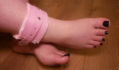 Loser will spend his life at the feet of a BBW - Pink foot cuffs (no talking)
