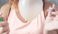 cigarette to pop balloons