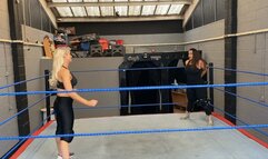 compeitive womens wrestling match