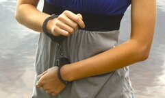 Amanda - Handcuffed Walk on Rocky Hill and Lakeside (Mpeg)