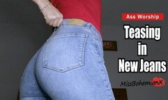 Teasing in my New Blue Jeans - Denim Ass Fetish - MissBohemianX - HD MP4