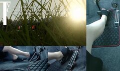 Land Yacht Series: Driving, Stalling, and Cranking in Pantyhose with and without Steve Madden Slides (mp4 1080p)