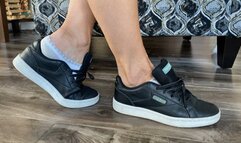 Shoe-Sock Removal with Dildo Tease