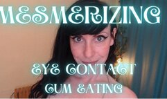 Mesmerizing Eye Contact Cum Eating
