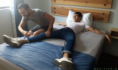 Adrian Tickles His College Room Mate Hugo