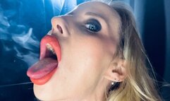 Close up chain smoking 2 at once