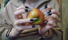 sharp nails pin apple