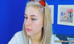 Blonde Babe Playing Her Pussy