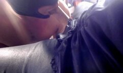 2 minutes full eating ass Shemale Mistress FetishTransexual in Black leather faux leggins