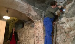 THIS SLUT WITH GLASSES LIKES TO OFFER HER ORIFICES TO CONSTRUCTION WORKER