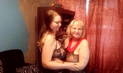 Mature and young lesbians