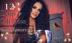 12 DAYS OF GIFT-MAS : STARTS TOMORROW