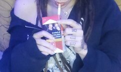 Smoking a Marlboro 100's with you