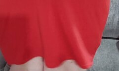 Red Dress Big Ass Foot Teases