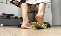 Dirty slippers and sweaty feet!