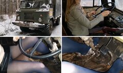 EXCLUSIVE PREMIERE: GAZ 66 monster truck hard revving and driving