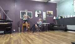 Humiliated tutor has his clothes destroyed