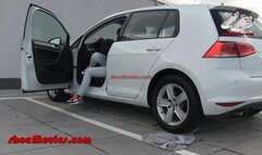 Muddy sneaker wiping on lamb skin 5-A (0104n)