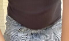 Full Body View of Naughty School Girl Smoking in Pigtails and Glasses - White Filter 100 Cigarette - Goddess D