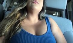 Teen masturbates in car