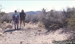 Sucking dick on hiking then fucking at home