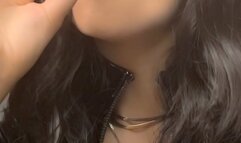 Cruella hair, snow white look, but in latex with a cigarette 2