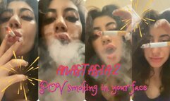 POV smoking in your face