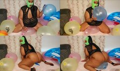 BBW Balloon Twerk And Hump To Pop